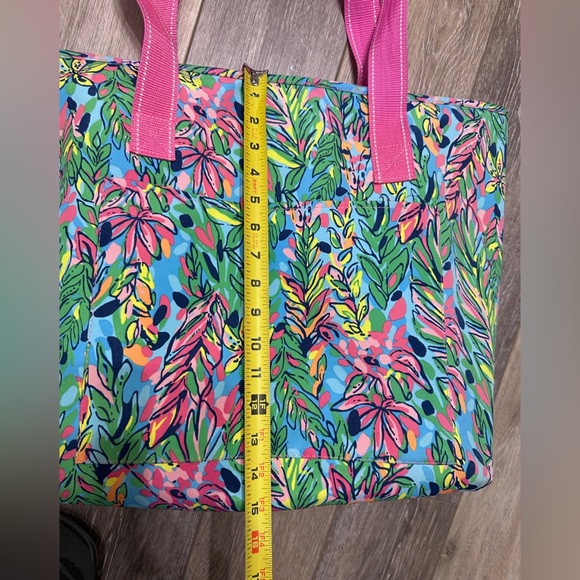 🛍️ Lily Pulitzer XL pink, blue insulated collapsible cooler tote bag - Picture 7 of 14